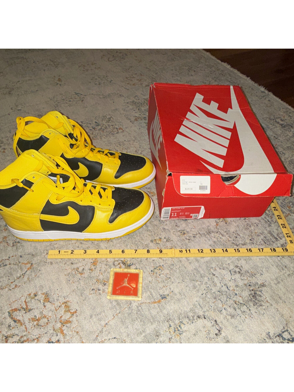 Nike Dunk High SP Iowa Black/Varsity Maize 2020 Men's Leather Sneaker CZ8149-002